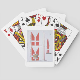 Jeu De Cartes Drapeaux danois, tiré d'un livre français de Drape