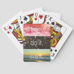 Jeu De Cartes Dream It Do It Live It Citation Motivationnelle