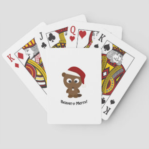 Jeu De Cartes Drôle Beaver-y Joyeux ! Père Noël Beaver