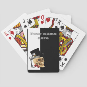 Jeu De Cartes Drôle crâne du joueur