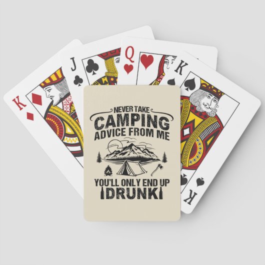 Jeu De Cartes Drôle de camping à boire des paroles (dos)