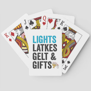 Jeu De Cartes Drôle de latke de Hanukkah Humour de cuisine juive