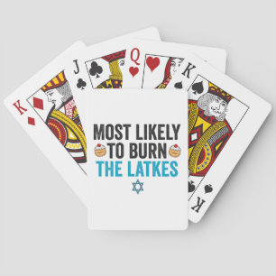 Jeu De Cartes Drôle de latke Hanukkah Cuisine juive Vacances Hum