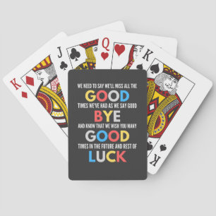 Jeu De Cartes Drôle de partir Adieu
