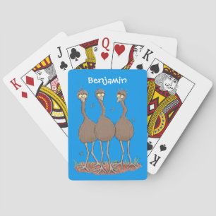 Jeu De Cartes Drôle dessin animé du trio australien emu