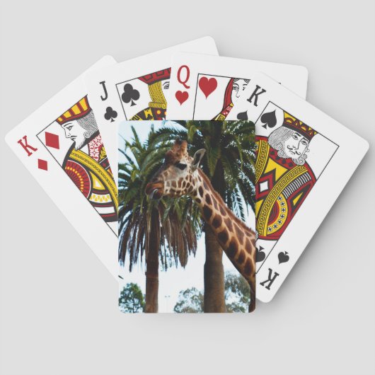 Jeu De Cartes Drôle Giraffe Possédant La Langue, (dos)