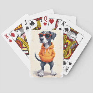 Jeu De Cartes Drôle Grand Danois Kawaii Chien