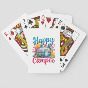 Jeu De Cartes Drôle Happy Camper Équipement de Camping Remorque