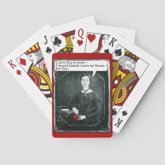 Jeu De Cartes Drôle poète Emily Dickinson Saint-Valentin (dos)