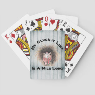 Jeu De Cartes Drôle poulet - My Cluck It List is a Mile Long