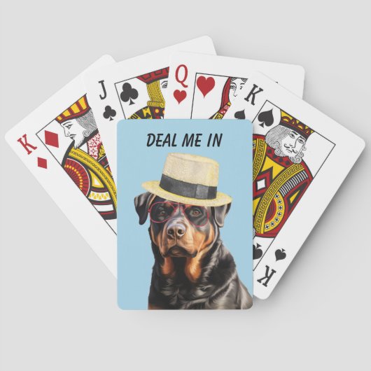 Jeu De Cartes Drôle Rottweiler Dog Devenez moi (dos)