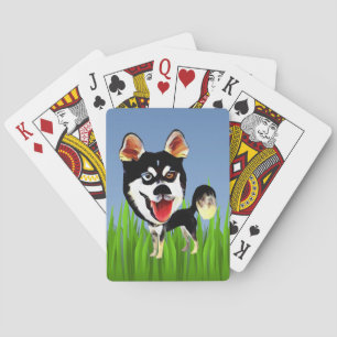 Jeu De Cartes Drôle Sibérien Husky Chien Jouant aux cartes