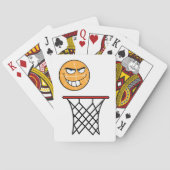 Jeu De Cartes Drôle souriant Basketball visage Dunking (dos)
