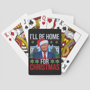 Jeu De Cartes Drôle Trump Je serai à la maison pour Noël laid