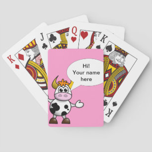 Jeu De Cartes Drôle vache de dessin animé pour enfants