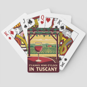 Jeu De Cartes Drôle Voyage Vintage Toscane Italie Vin Humour