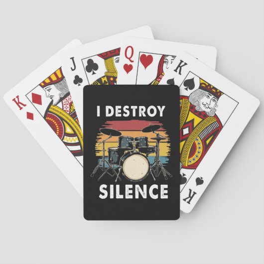 Jeu De Cartes Drummer I Destruction Silence Drum (dos)