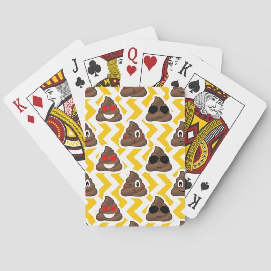 Jeu De Cartes Dunette jaune Emojis de zigzag (dos)