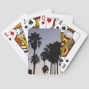 Jeu De Cartes Dusk avec palmiers Scène tropicale