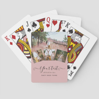 Jeu De Cartes Dusty Rose rose Newlywets Mariage PHOTO Cadeau