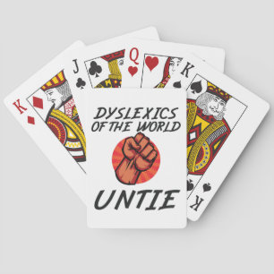 Jeu De Cartes Dyslexiques du monde Untie Drôle Dyslexie Cadeau