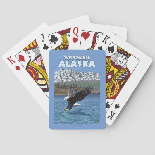 Jeu De Cartes Eagle chauve plongeant - Wrangell, Alaska (dos)