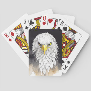 Jeu De Cartes Eagle Wild Animal Nature Aquarelle Art Peinture