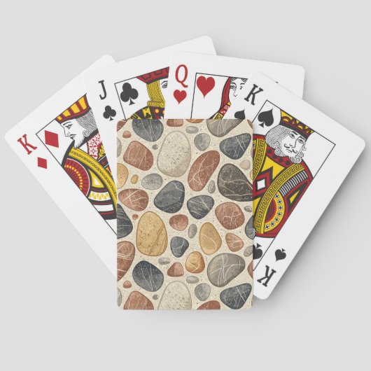 Jeu De Cartes Earth Tone Pebble Tile Pattern (dos)
