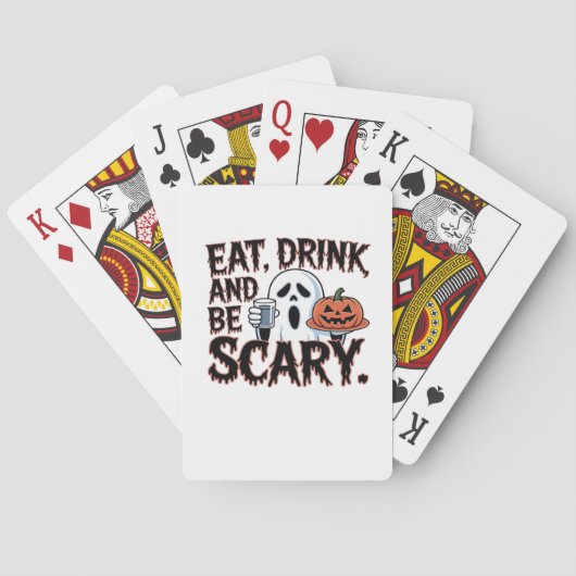 Jeu De Cartes Eat Drink Be Scary Halloween Pumpkin Creative Styl (dos)