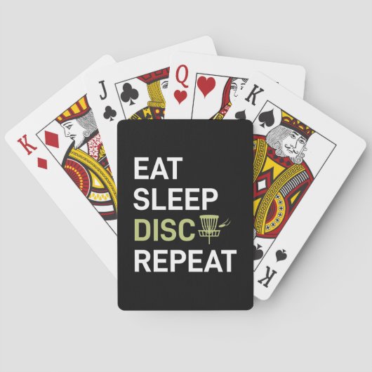 Jeu De Cartes Eat Sleep Disk Golf Répéter (dos)