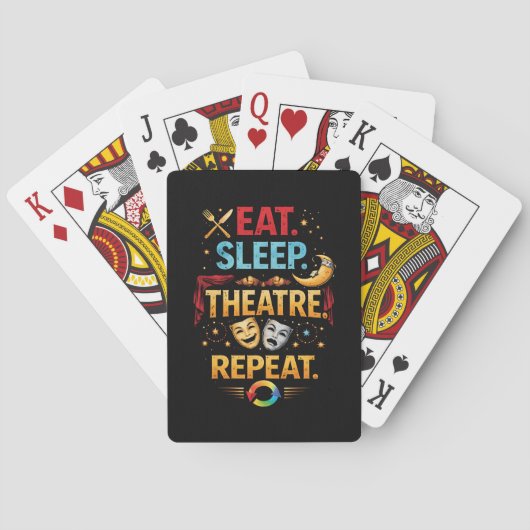 Jeu De Cartes Eat, Sleep, Theatre, Repeat (dos)