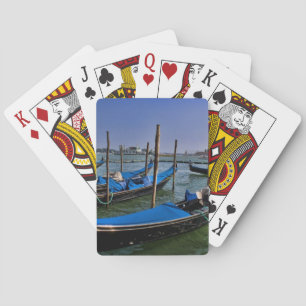 Jeu De Cartes Eau du Grand Canal avec des gondoles alignées