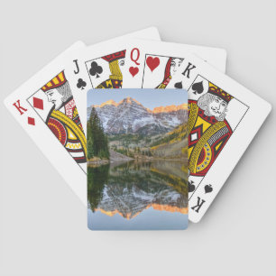 Jeu De Cartes Eau   Maroon Bells Lake Aspen Trees