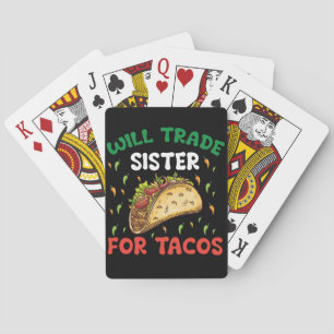 Jeu De Cartes Échangerai ma sœur contre des tacos Fête Cinco De 