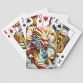 Jeu De Cartes Échelles rouge bleu et or (dos)