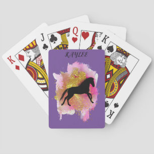 JEU DE CARTES ÉCLAIRAGE DES CARTES DE JEU CHEVAUX PERSONNALISÉES