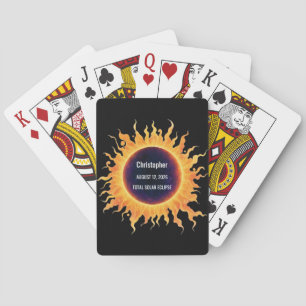 Jeu De Cartes Éclipse solaire totale en aquarelle audacieuse 202