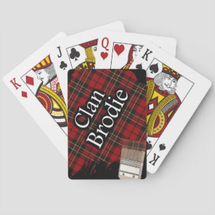 Jeu De Cartes Ecosse Clan Brodie Tartan Paint Brush