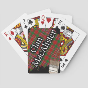 Jeu De Cartes Ecosse Clan MacAlister Tartan Peinture pinceau