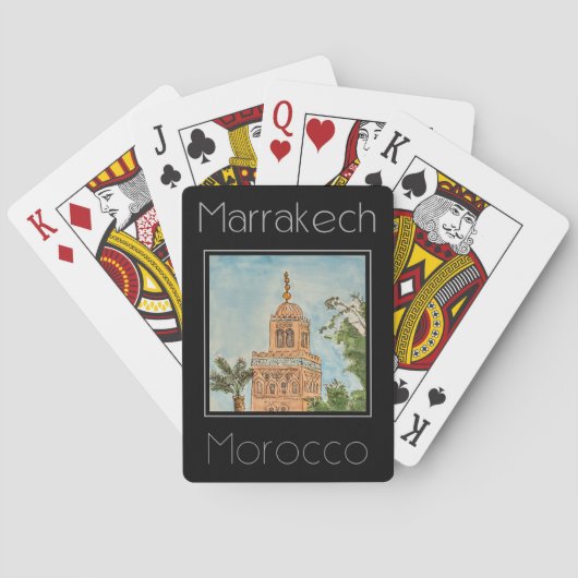 Jeu De Cartes Ecran de voyage couleur de Marrakech Maroc (dos)