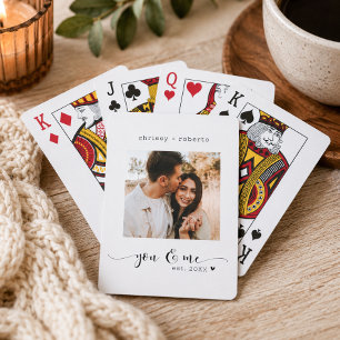 Jeu De Cartes Écriture de photo blanche minimaliste moderne
