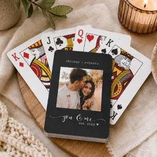 Jeu De Cartes Écriture de photo noir minimaliste moderne