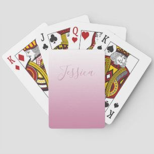 Jeu De Cartes Écriture élégante & ombre rose (toute couleur) mod
