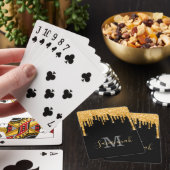 Jeu De Cartes Écriture en monogramme brillant or parties scintil (In Situ)