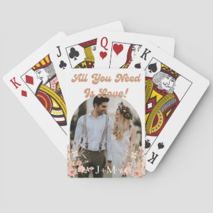 Jeu De Cartes écriture rétro arche botanique boho photo mariage
