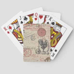 Jeu De Cartes Écriture vintage de français Paris Typographie de