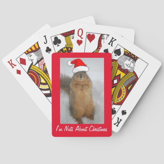 Jeu De Cartes Écureuil de Noël avec le Père Noël (dos)