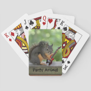 Jeu De Cartes Écureuil jouant de la guitare électrique