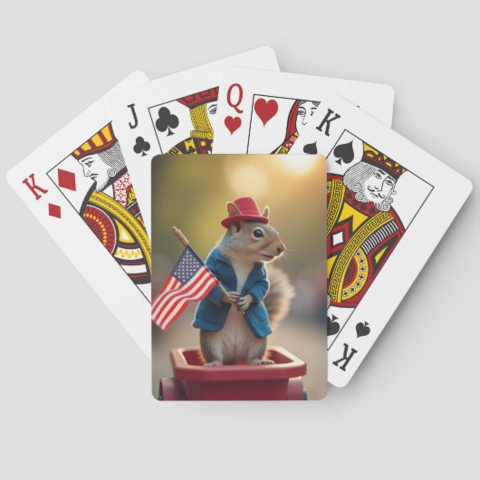 Jeu De Cartes Écureuil patriotique (dos)