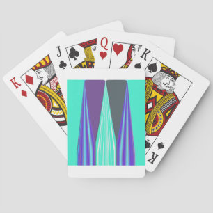 Jeu De Cartes Edgy Blue Purple Cyan Chevron Art Imprimer